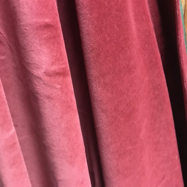 CURTAIN, Dusty Pink Velvet 1.3m x 2.2m drop